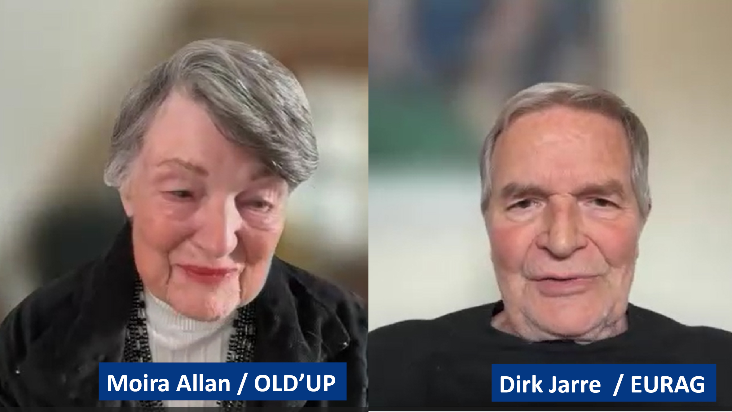 Moira Allan (OLD'UP) et Dirk Jarre (EURAG)