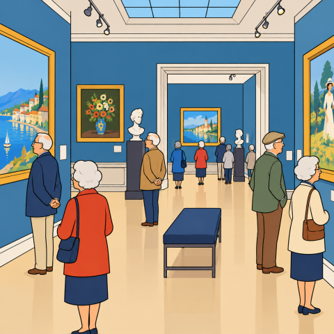 une visite d'expo